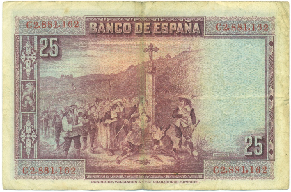 25 песет 1928 года Испания — Фото №2