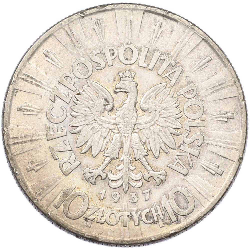 10 злотых 1937 года Польша — Фото №2