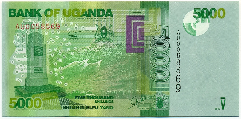5000 шиллингов 2013 года Уганда — Фото №1