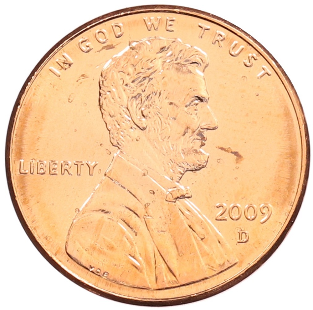 1 цент 2009 года D США «200 лет со дня рождения Авраама Линкольна — Юность в Индиане» — Фото №2