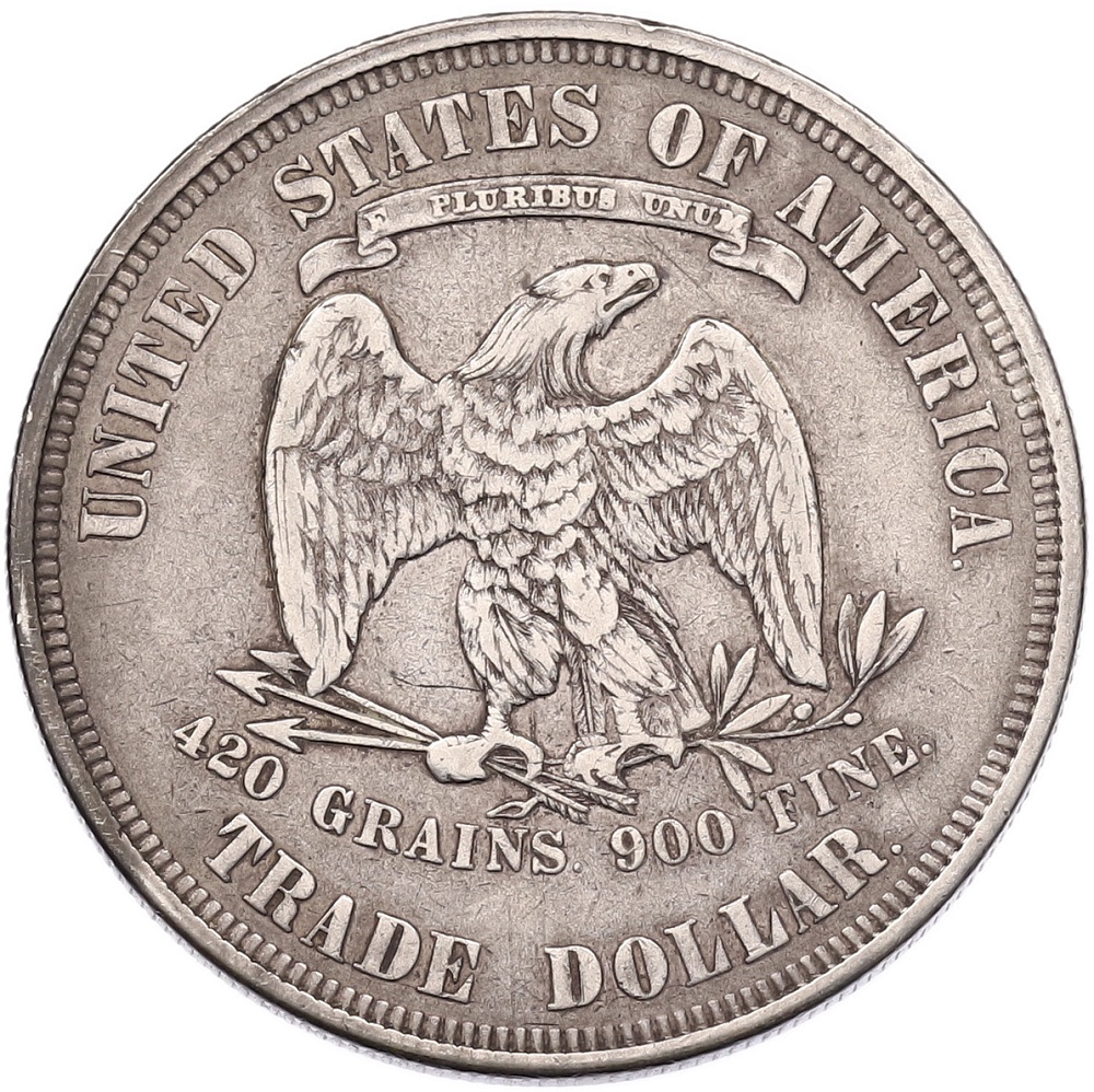 1 доллар 1876 года США «Торговый доллар» — Фото №2