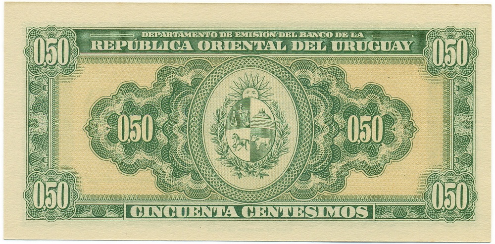50 сентесимо 1939 года Уругвай — Фото №2
