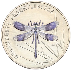 5 евро 2023 года J Германия «Чудесный мир насекомых — Полосатая красавка» — Фото №1