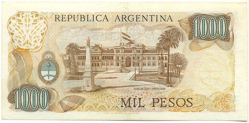 1000 песо 1979 года Аргентина — Фото №2