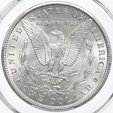 1 доллар 1898 года О США «Доллар Моргана» в слабе PCGS (MS65) — Фото №2