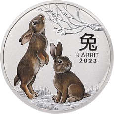 8 долларов 2023 года Австралия «Год кролика» (Цветное покрытие) — Фото №1