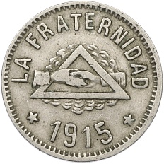 Торговый (кооперативный) жетон 1 песета 1915 года Испания — провинция Барселона — Фото №1