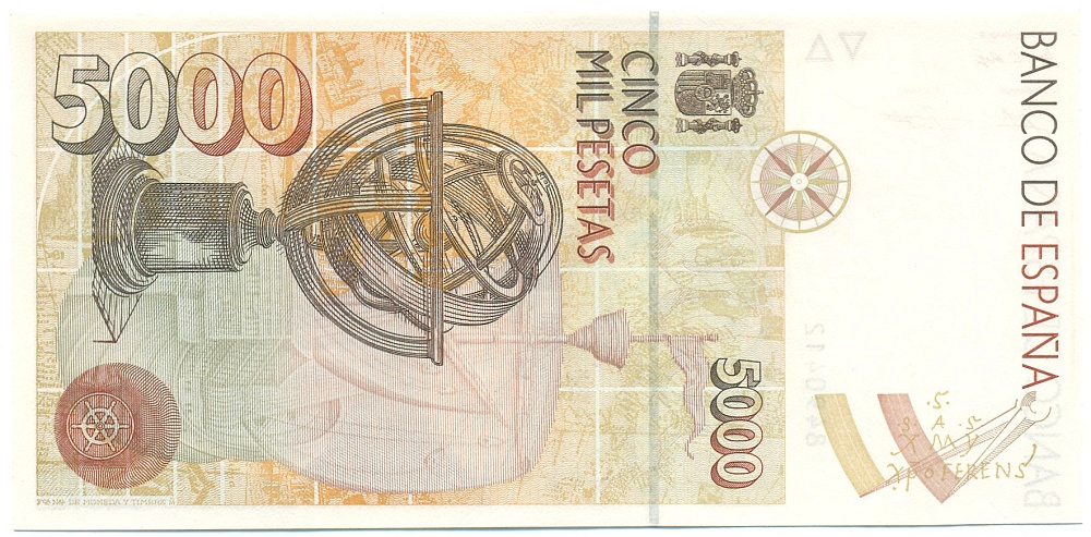 5000 песет 1992 года Испания — Фото №2