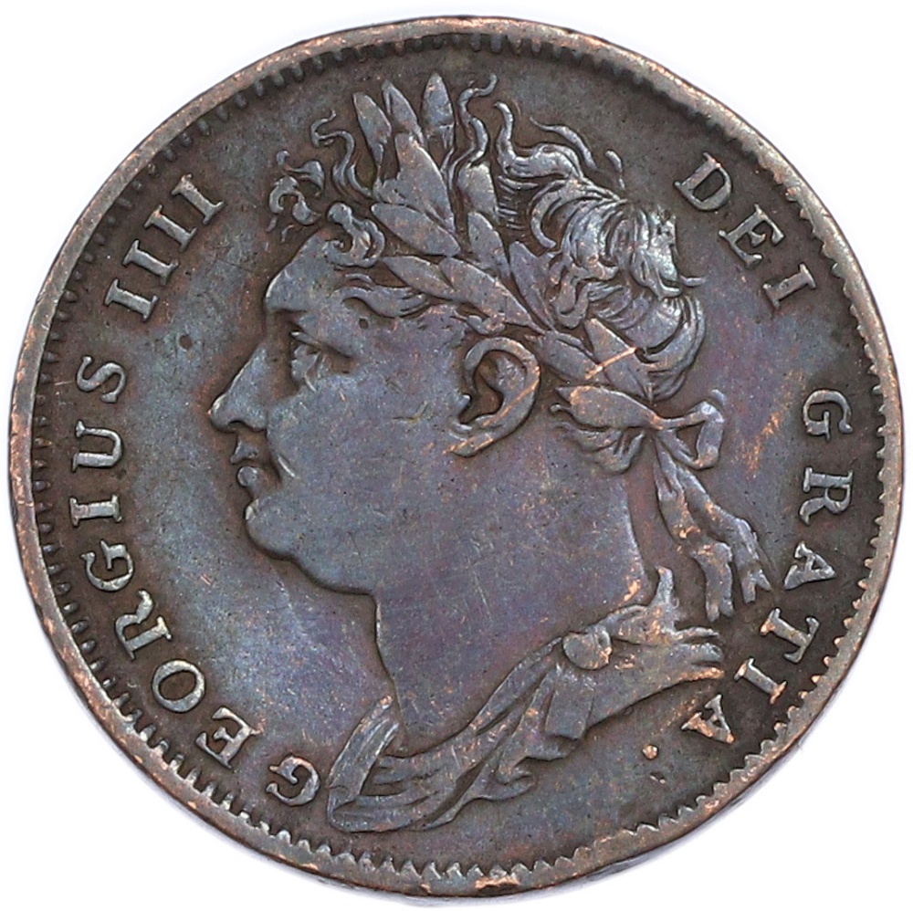 1 фартинг 1822 года Великобритания — Фото №2