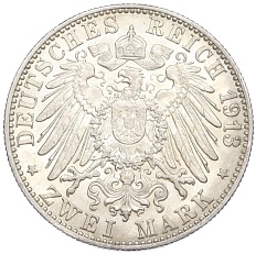 2 марки 1913 года Германия (Баден) — Фото №2