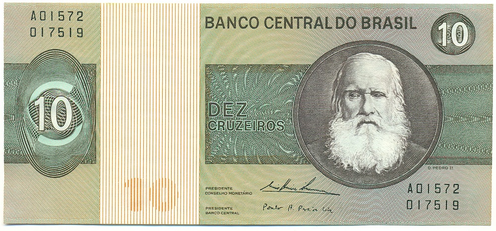 10 крузейро 1974 года Бразилия — Фото №1