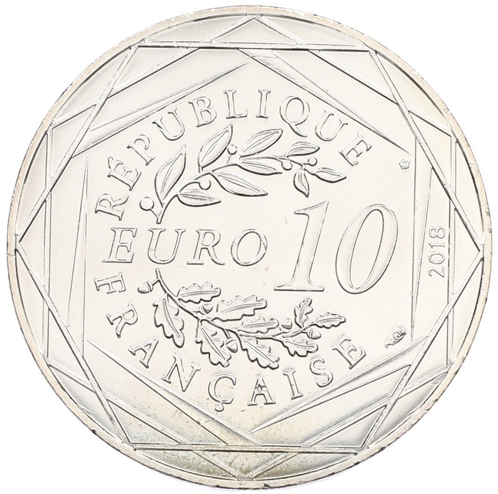 10 евро 2018 года Франция «Микки Маус и Франция — Эйфелева башня» — Фото №2