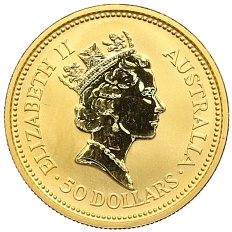 50 долларов 1992 года Австралия «Австралийский самородок — Кенгуру» — Фото №2