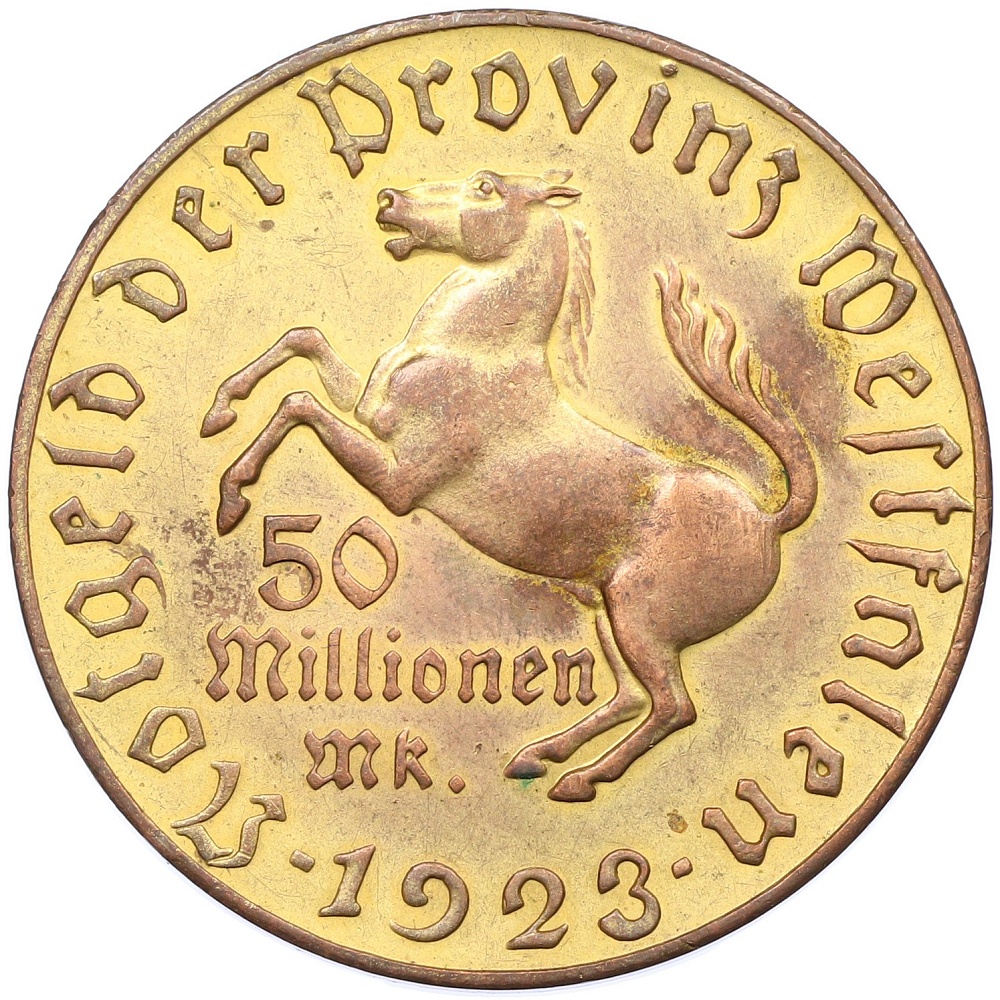 50 миллионов марок 1923 года Германия — Вестфалия (Нотгельд) — Фото №1