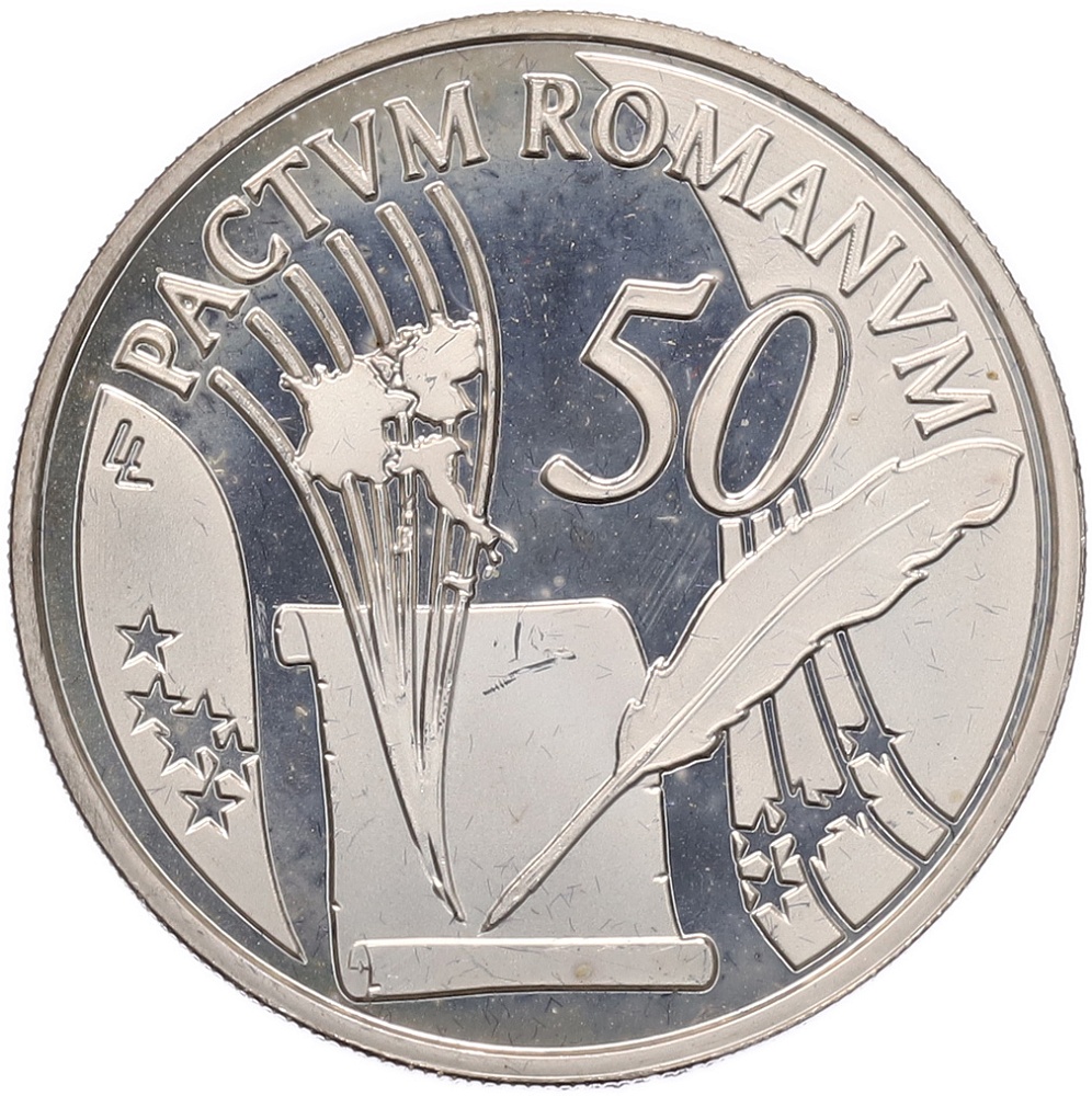 10 евро 2007 года Бельгия «50 лет подписанию Римского договора» — Фото №1