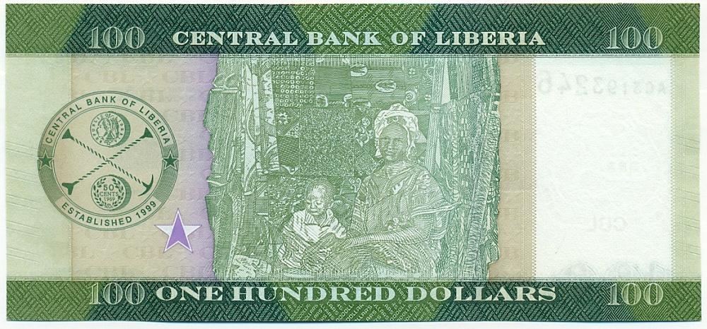 100 долларов 2016 года Либерия — Фото №2