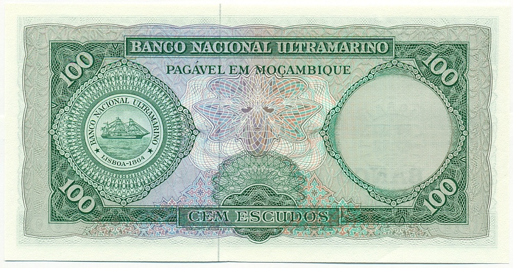 100 эскудо 1976 года Мозамбик — Фото №2