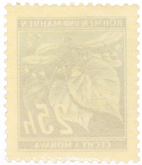 Почтовая марка 25 геллеров 1939 года Богемия и Моравия — Фото №2