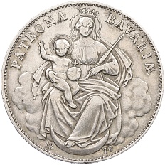 1 талер 1870 года Бавария — Фото №1
