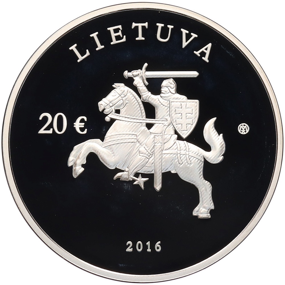 20 евро 2016 года Литва «25 лет членству в ООН» — Фото №2