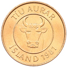 10 эйре 1981 года Исландия — Фото №1
