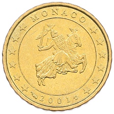 10 евроцентов 2001 года Монако — Фото №1