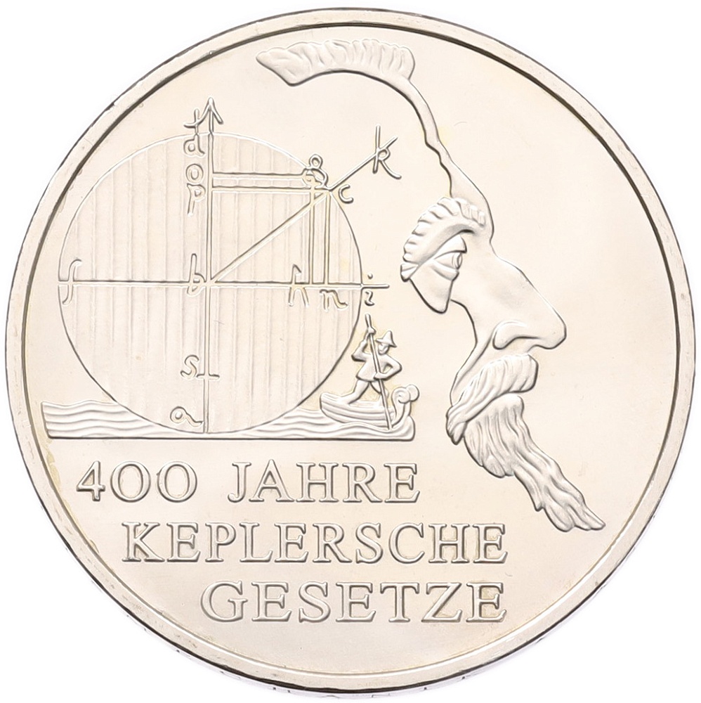 10 евро 2009 года F Германия «400 лет законам Кеплера» — Фото №1