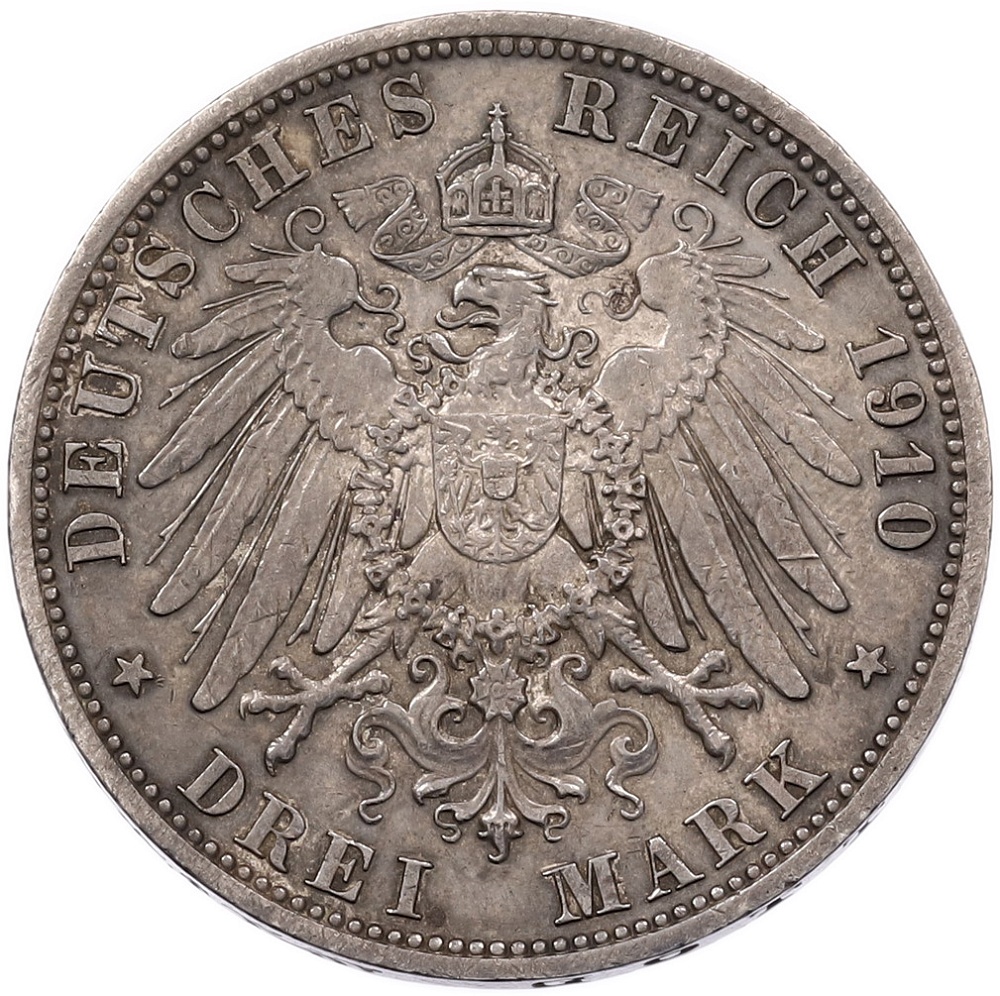 3 марки 1910 года Германия (Пруссия) — Фото №2