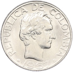 20 сентаво 1967 года Колумбия — Фото №1