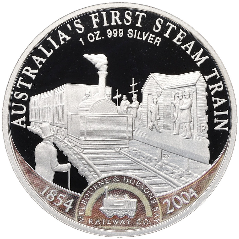 1 доллар 2004 года Острова Кука «Железнодорожные путешествия мира — Трансавстралийская железная дорога» — Фото №1