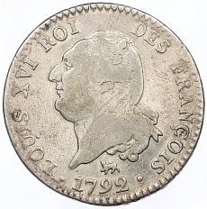 30 солей 1792 года А Франция (Людовик XVI) — Фото №2