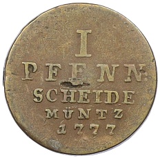 1 пфенниг 1777 года Брауншвейг-Люнебург — Фото №2