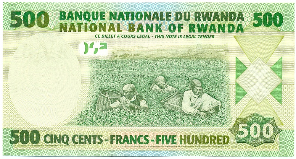 500 франков 2008 года Руанда — Фото №2