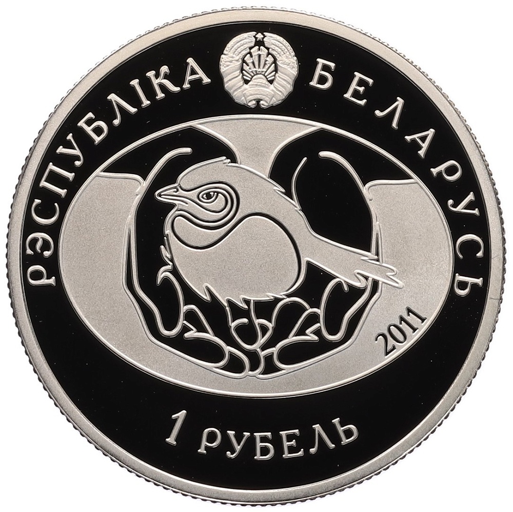 1 рубль 2011 года Белоруссия «Птица года — Большой кроншнеп» — Фото №2