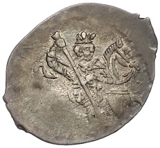 Копейка 1547-1584 года Иван IV «Грозный» (Новгород) — КГ87 — Фото №1