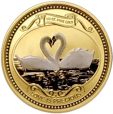 10 долларов 2008 года Острова Кука «Любовь это драгоценность» — Фото №1