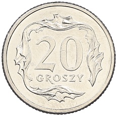 20 грошей 2009 года Польша — Фото №2