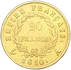 20 франков 1810 года А Франция (Наполеон I) — Фото №1