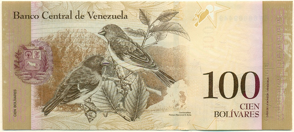 100 боливаров 2013 года Венесуэла — Фото №2