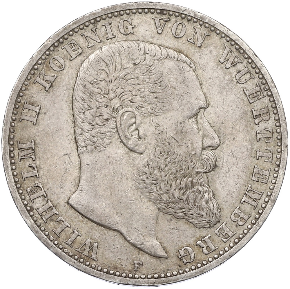 5 марок 1908 года Германия (Вюртемберг) — Фото №1
