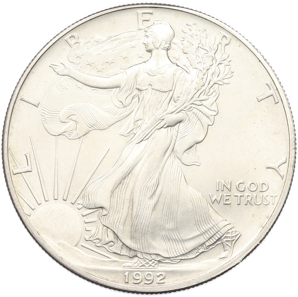 1 доллар 1992 года США «Шагающая Свобода» — Фото №1