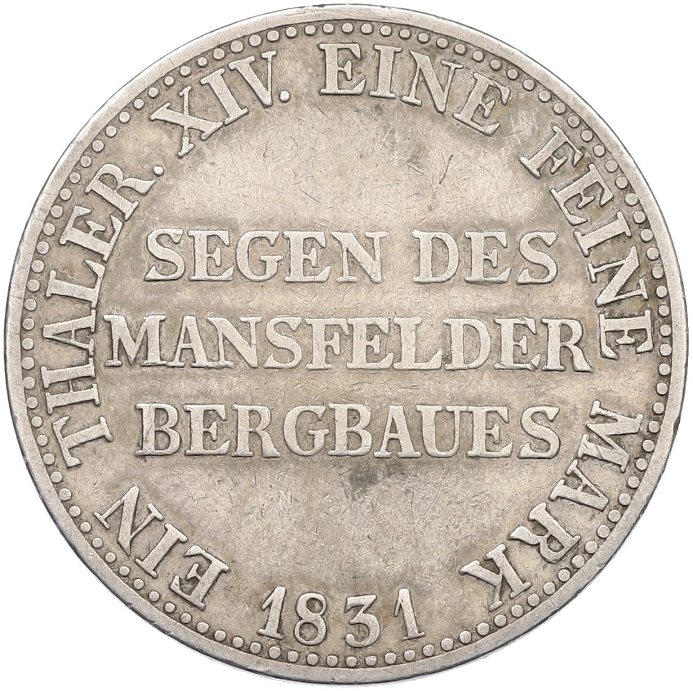 1 талер 1831 года A Пруссия «Горный талер» — Фото №1