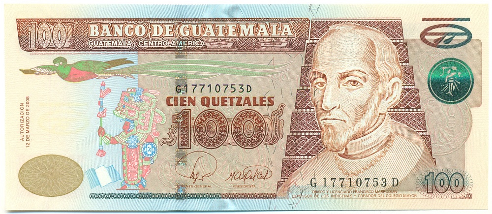 100 кетцалей 2008 года Гватемала — Фото №1