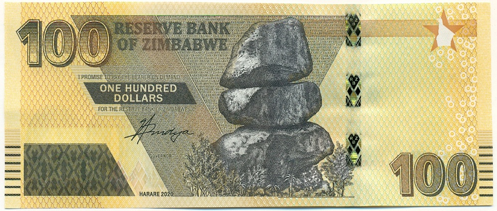 100 долларов 2020 года Зимбабве — Фото №1
