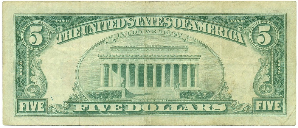 5 долларов 1963 года США — Фото №2