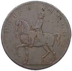 Токен 1/2 пенни 1795 года Великобритания — Хэмпшир (город Питерсфилд) — Фото №1