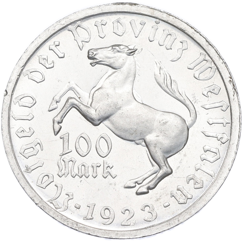 100 марок 1923 года Германия — Вестфалия (Нотгельд) — Фото №1