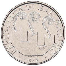 50 лир 1972 года Сан-Марино — Фото №2