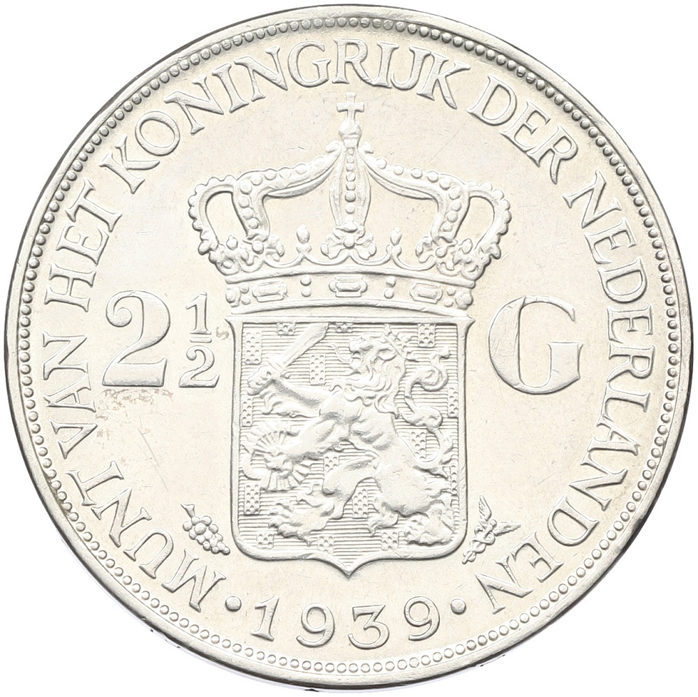 2 1/2 гульдена 1939 года Нидерланды — Фото №1