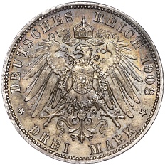 3 марки 1908 года Германия (Пруссия) — Фото №2